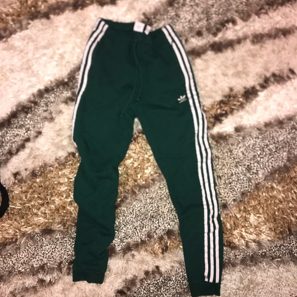 Dark green adidas jogger sweatpants